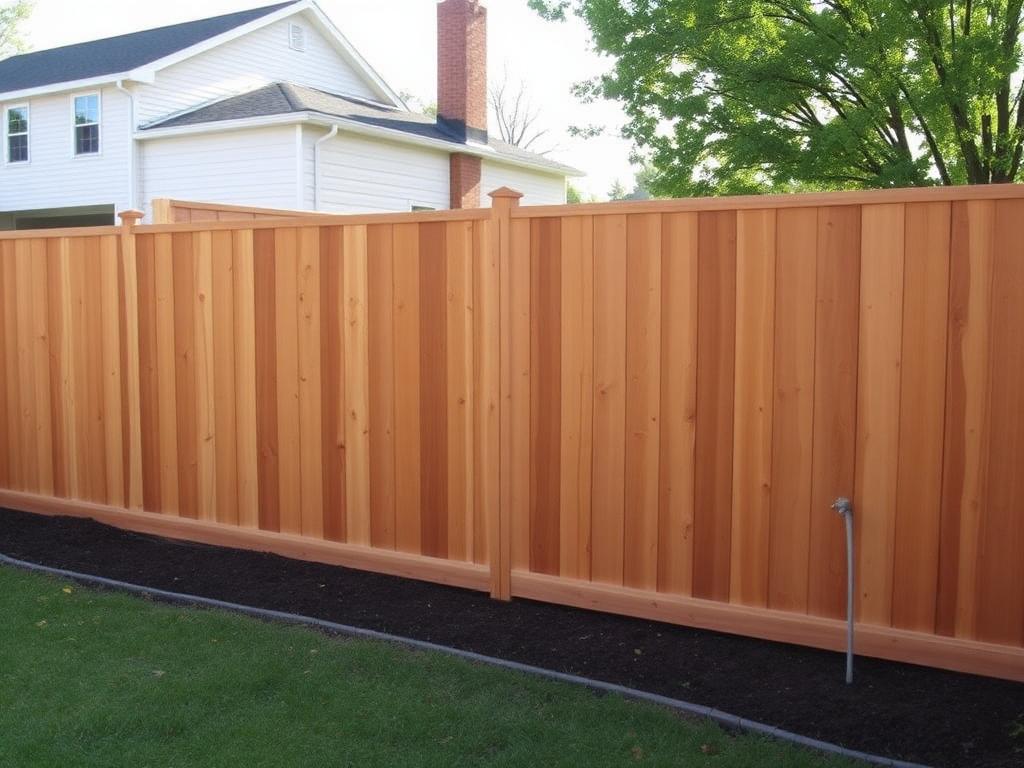 Natural wood privacy fence installed in Winter Park FL